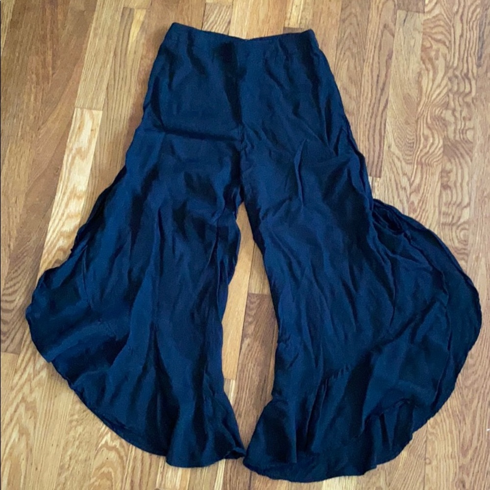 Anthropologie Black Wide Leg Pants